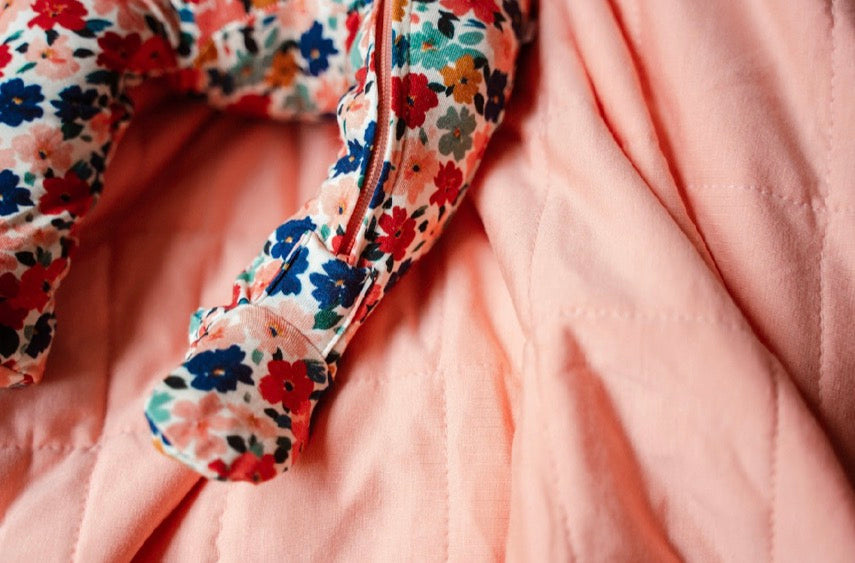 Footed Bamboo Sleeper- Bouquet