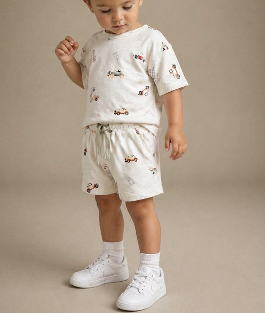 Bamboo Short Set- Classic Cars