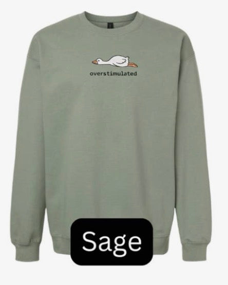 Overstimulated Goose Embroidered Sweatshirt