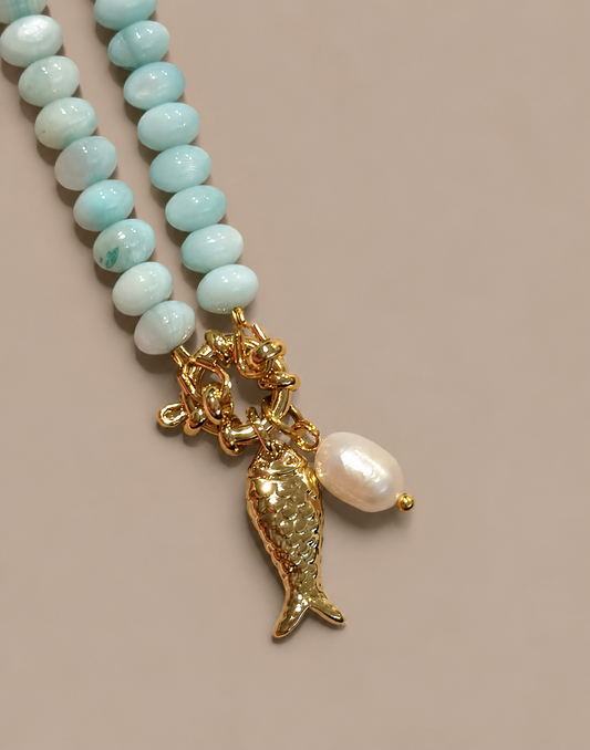 Poolside Necklace with Charms