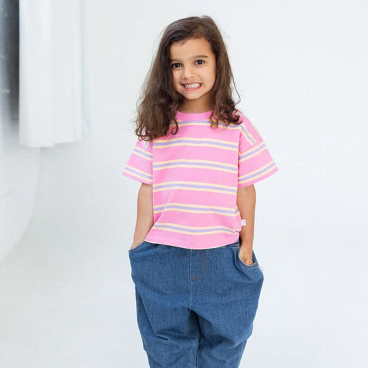 Mini Matching Striped Tees