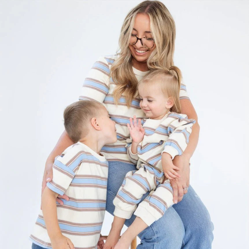 Mini Matching Striped Tees