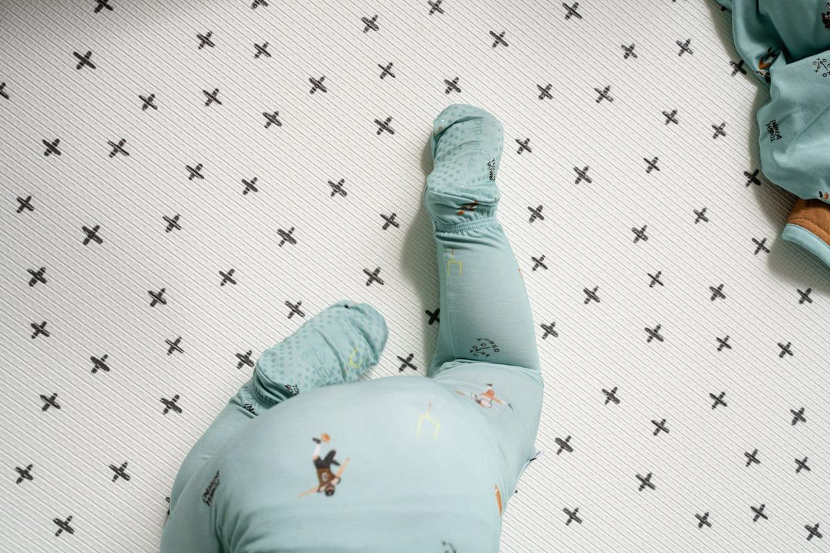 Footed Bamboo Sleeper- Touchdown
