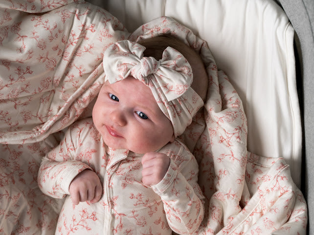 Bamboo Bow- Vintage Rose