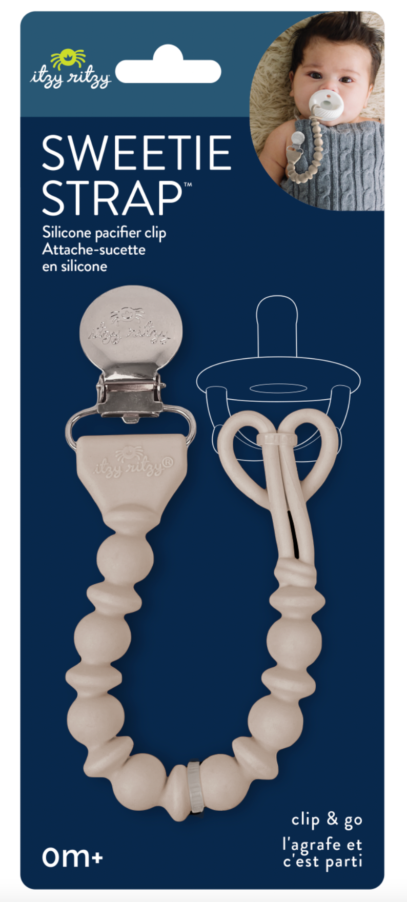 Sweetie Strap™ Silicone One-Piece Pacifier Clips