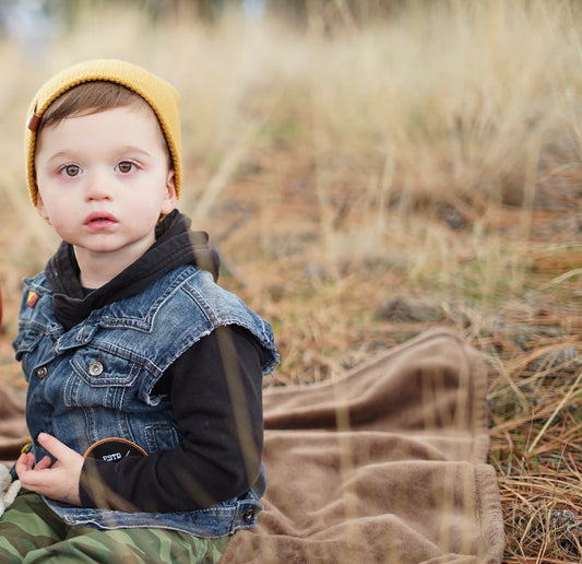 Mustard Freestyle Slouch Beanie (Kids)