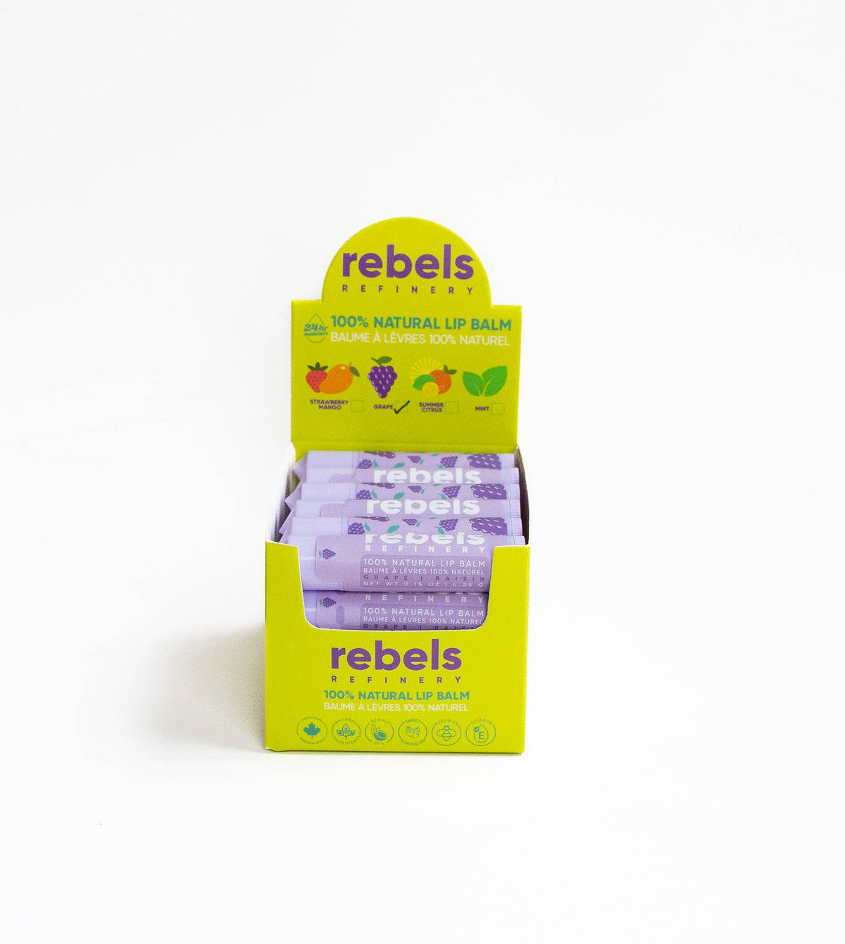 24 Pack Stick Lip Balm + Display