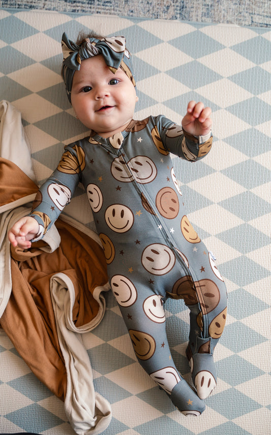 Footed Sleeper-Smileys