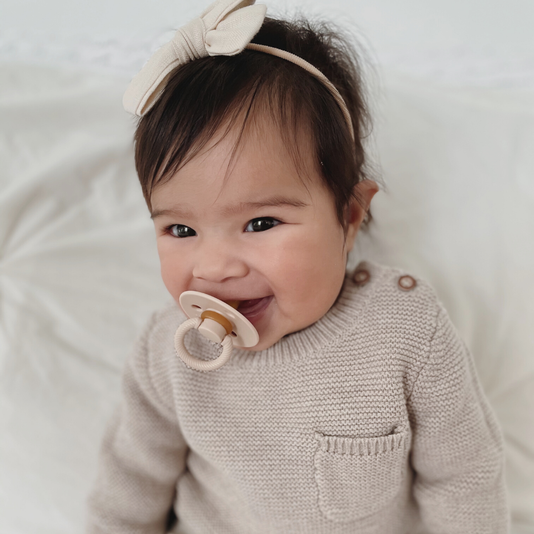 Itzy Soother™ Natural Rubber Paci Set- Toast & Coconut (6-18m)