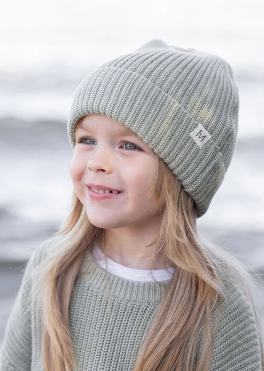 Sage Chunky Knit Beanie