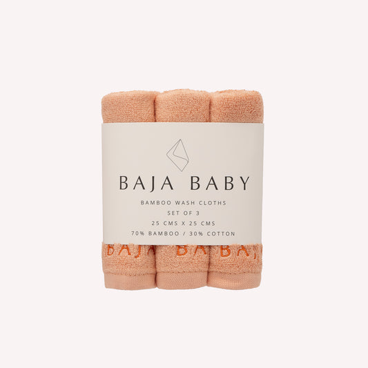Citrus Bamboo/Cotton Wash Cloths (3 Pack)