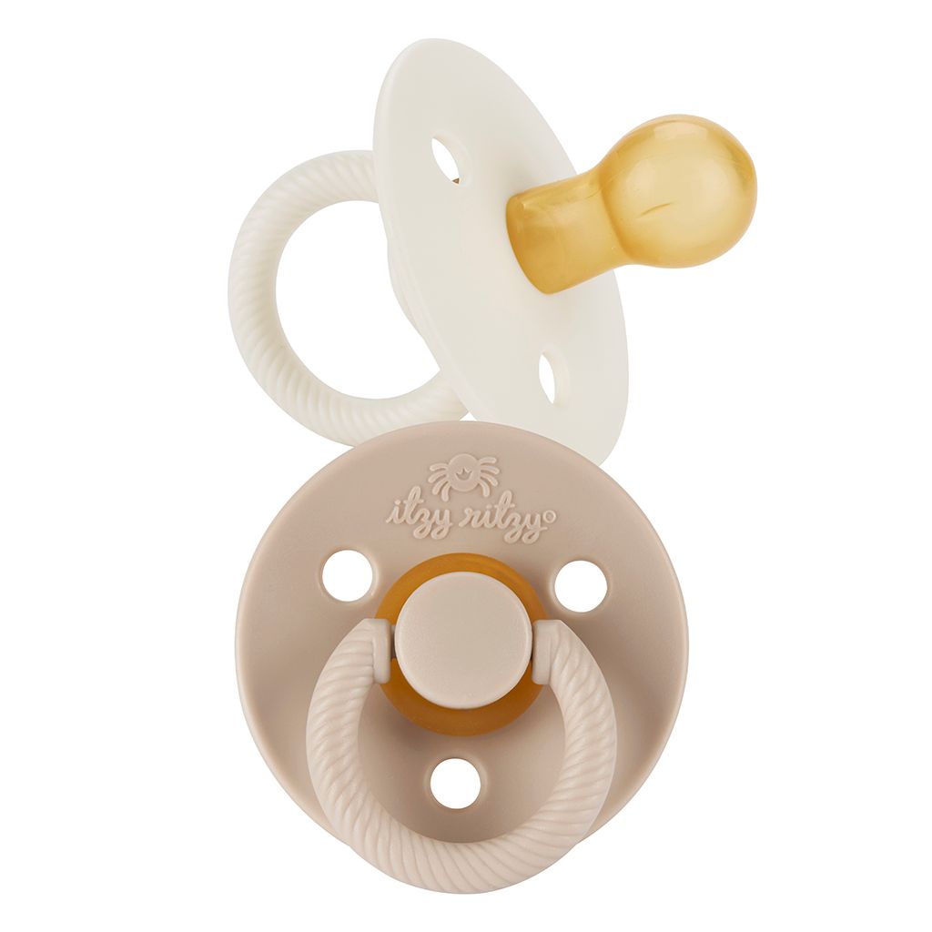 Itzy Soother™ Natural Rubber Paci Set- Toast & Coconut (6-18m)