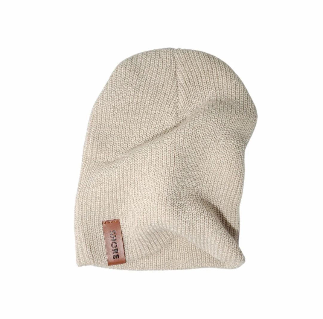 Cream Freestyle Slouch Beanie (Kids)