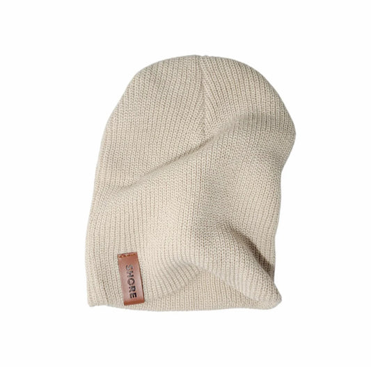 Cream Freestyle Slouch Beanie (Kids)
