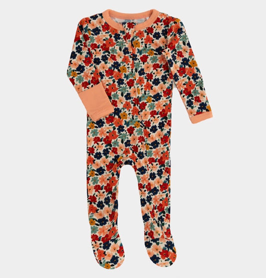 Footed Bamboo Sleeper- Bouquet