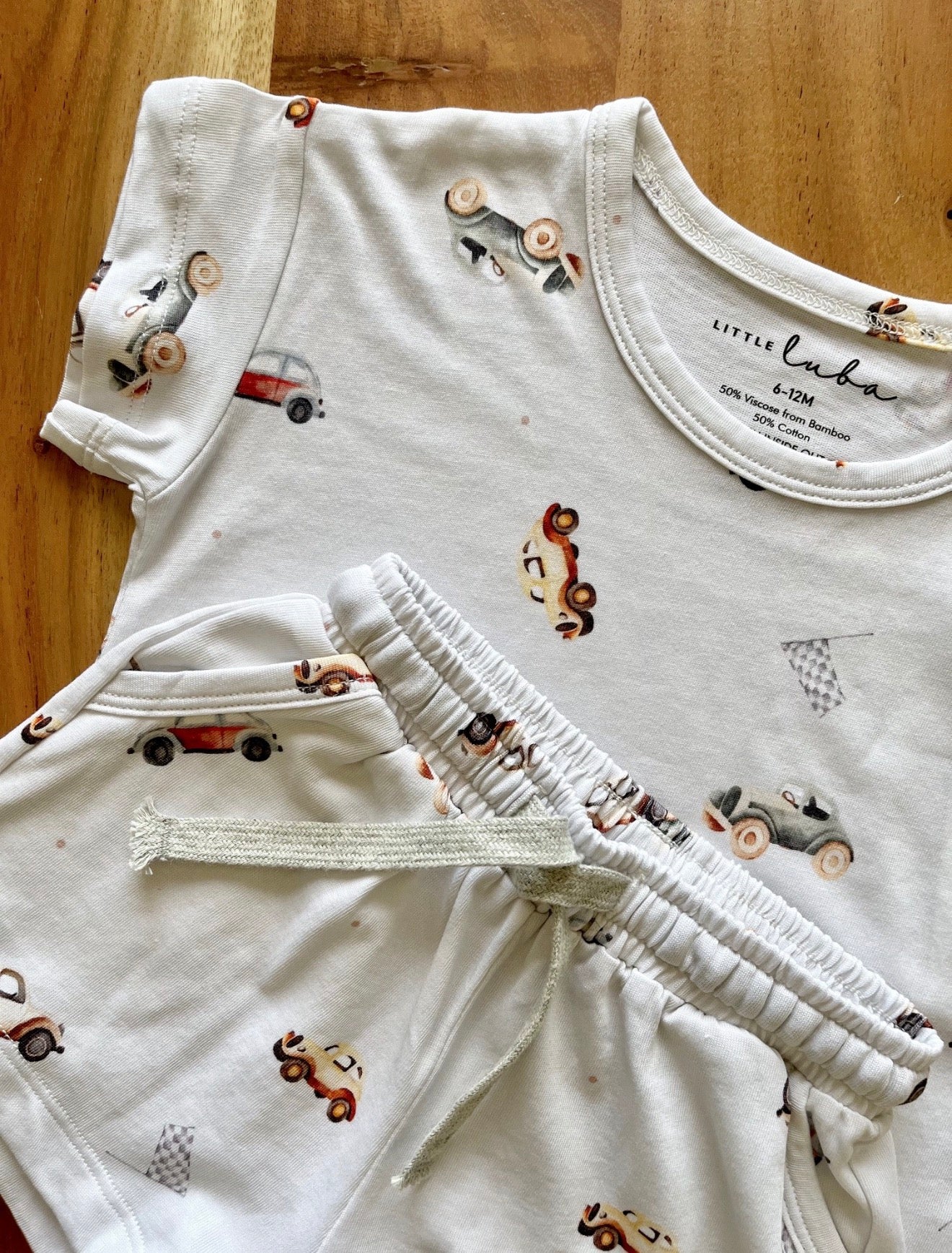 Bamboo Short Set- Classic Cars