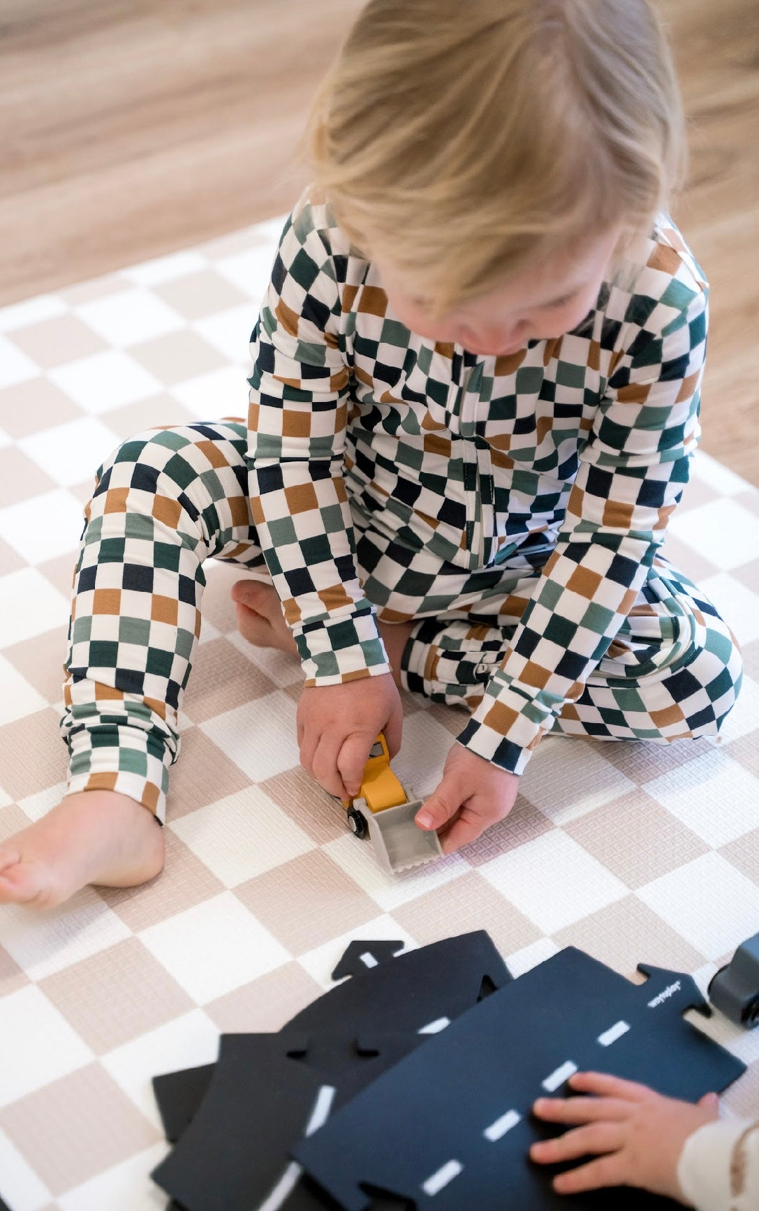 Footless Sleeper-Multi Check