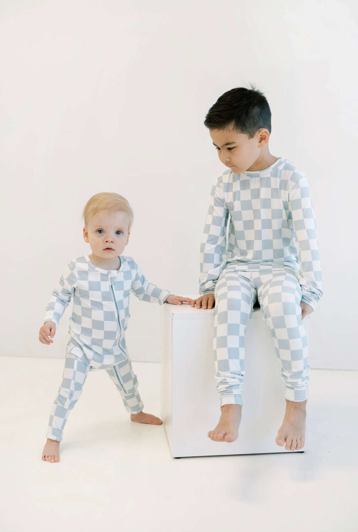 *Pre-Order* Bamboo Lounge Set- Pearl Checker