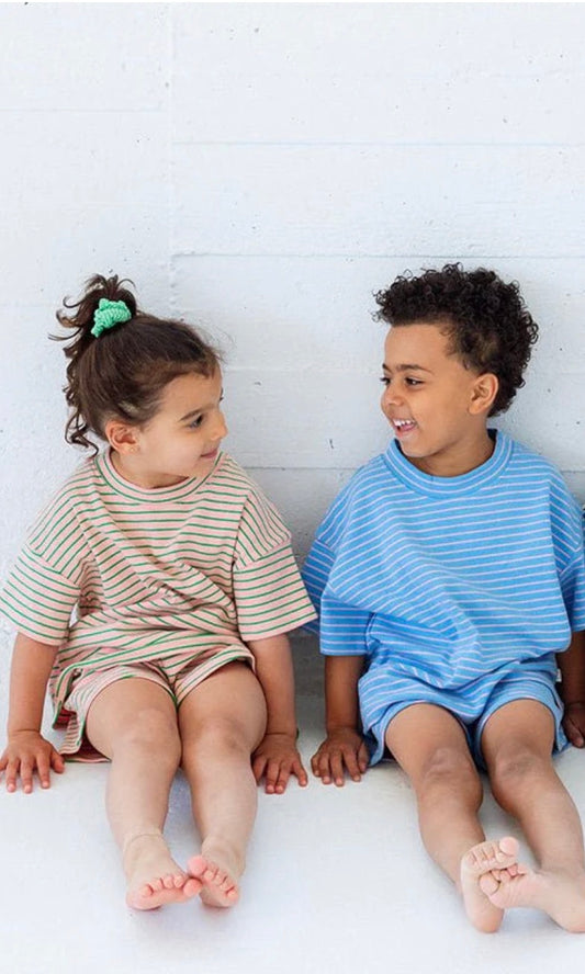 Cotton Striped Two-Piece Sets