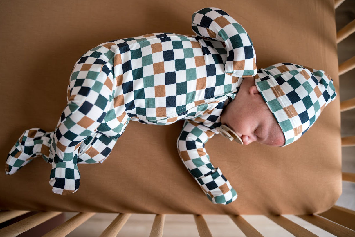 Footed Sleeper-Multi Check