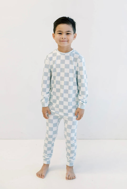 *Pre-Order* Bamboo Lounge Set- Pearl Checker