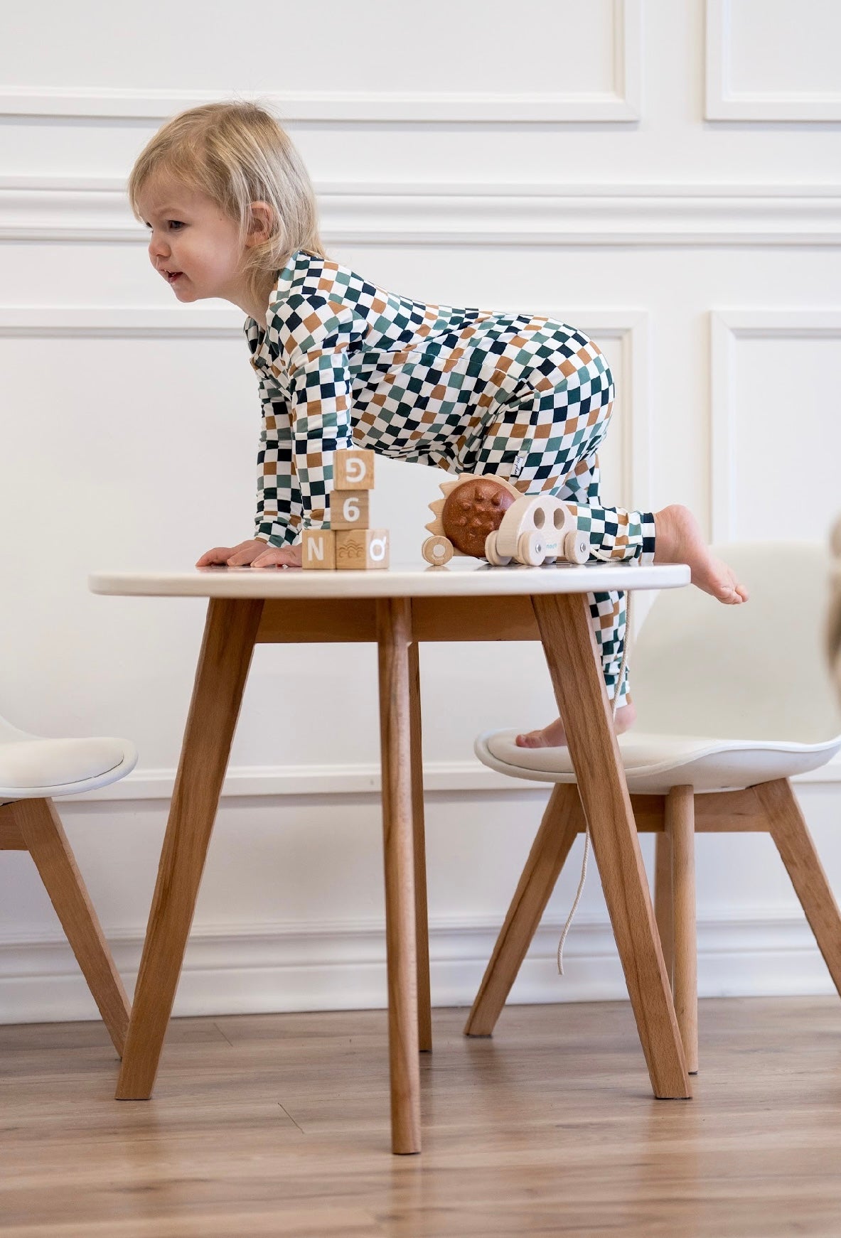 Footless Sleeper-Multi Check