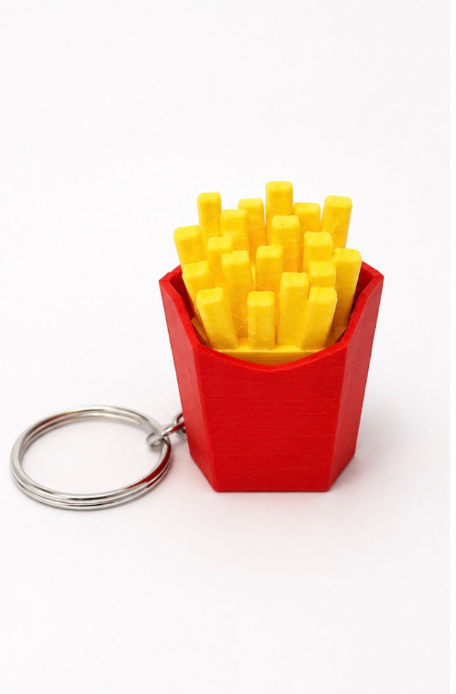 French Fry Fidget Clicker Keychain