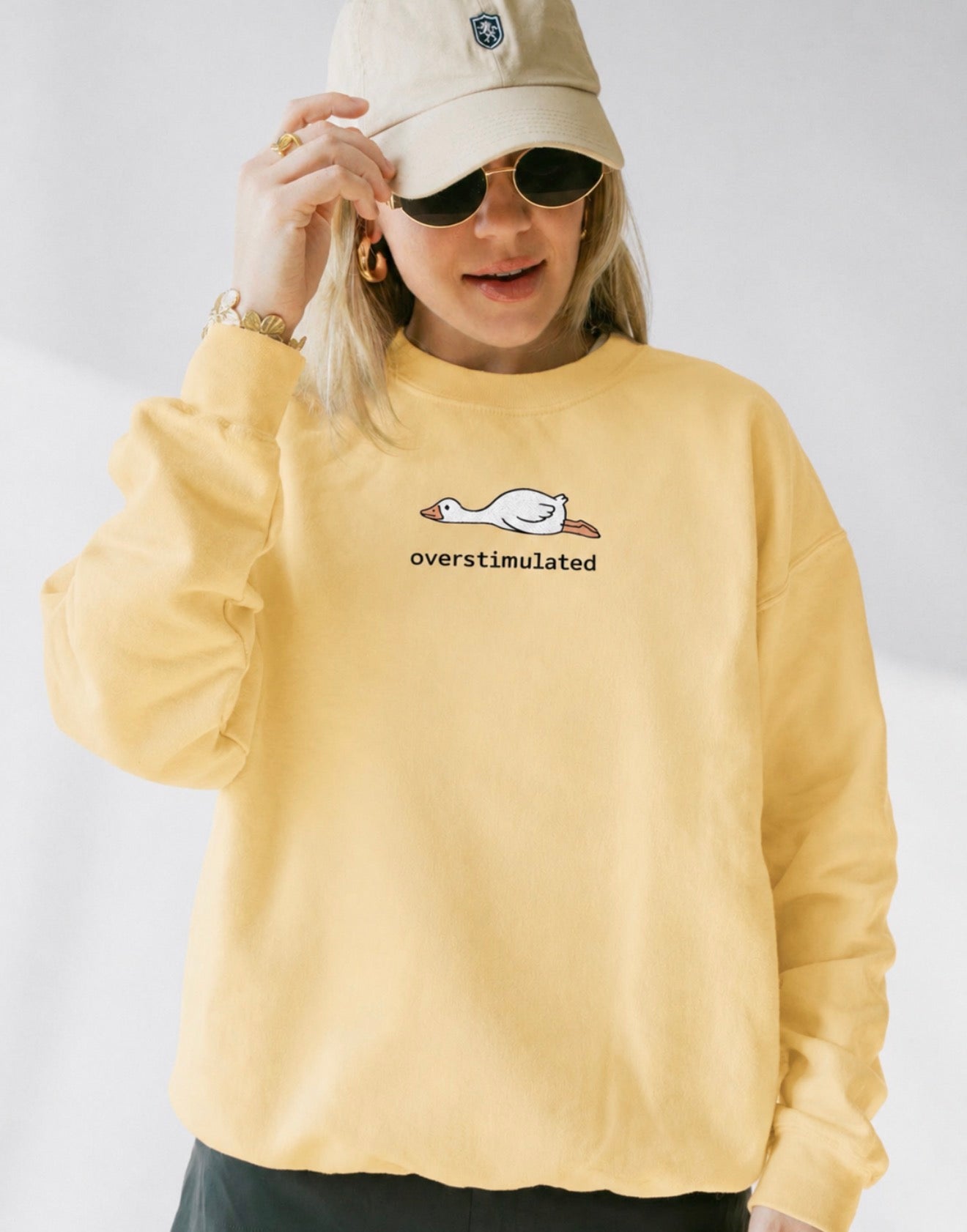 Overstimulated Goose Embroidered Sweatshirt