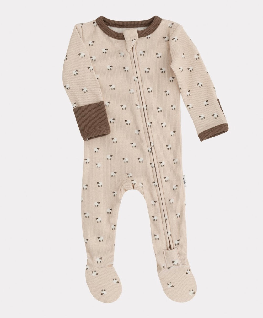 Footed Bamboo Sleeper- Sheep