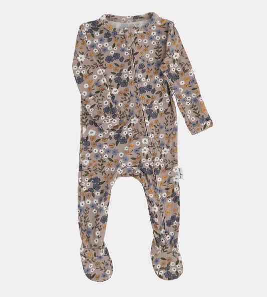Footed Bamboo Sleeper- Dainty Floral