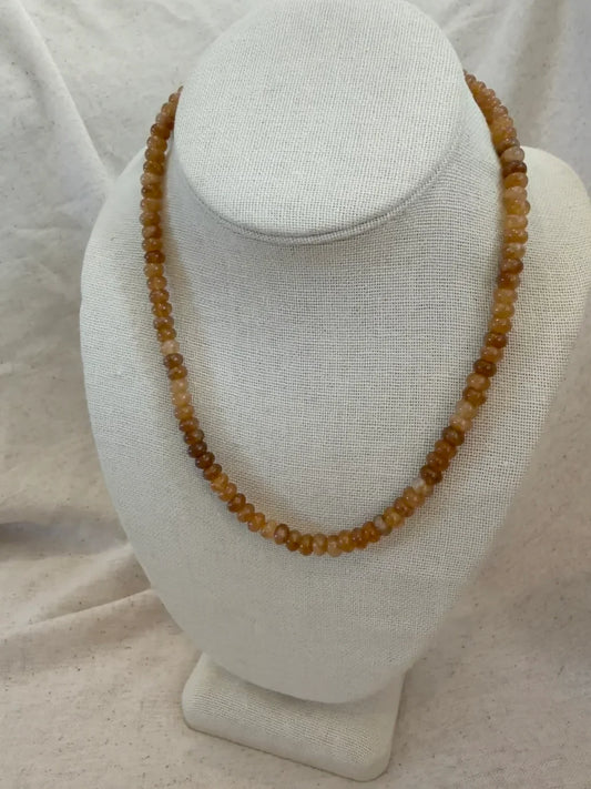 Caramel Skinny Bead Necklace