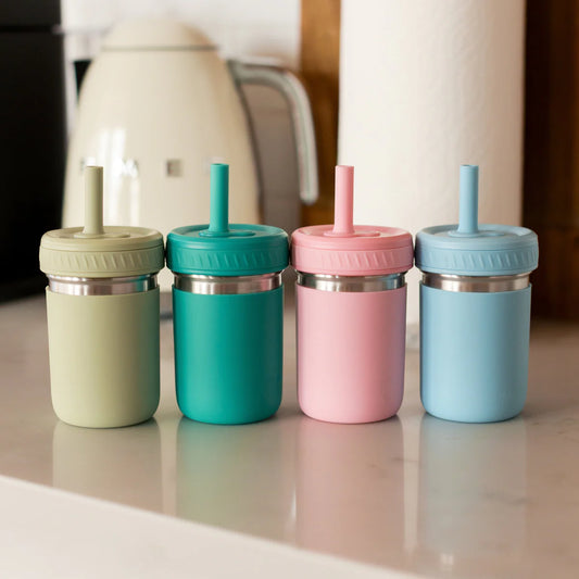 Stainless steel spill-proof cups (4 Pack)