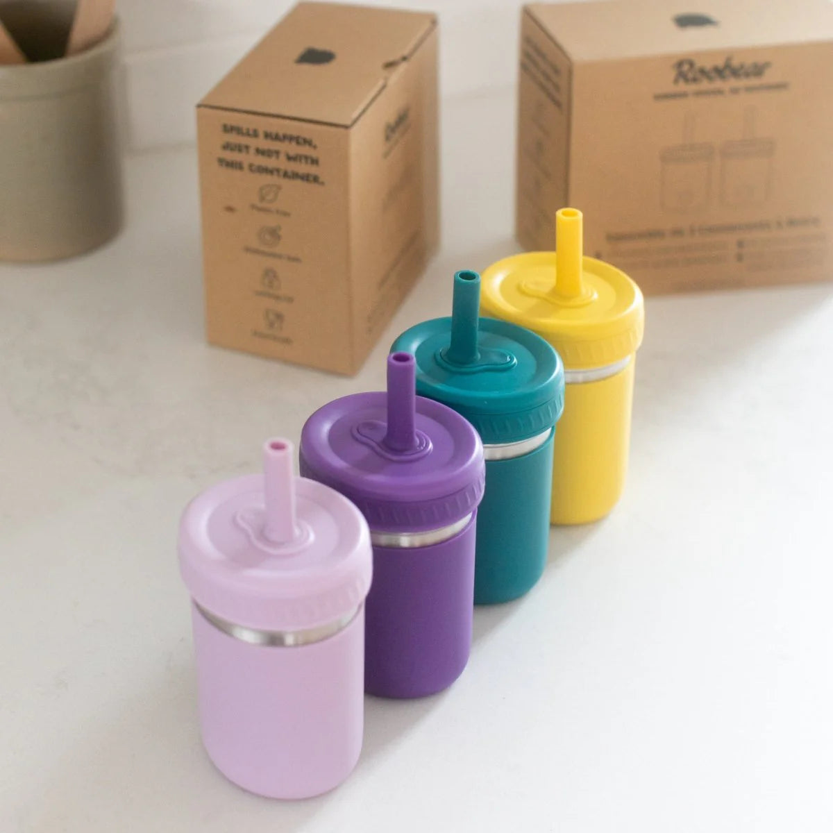 Stainless Steel Spill-Proof Cups (2 Pack)