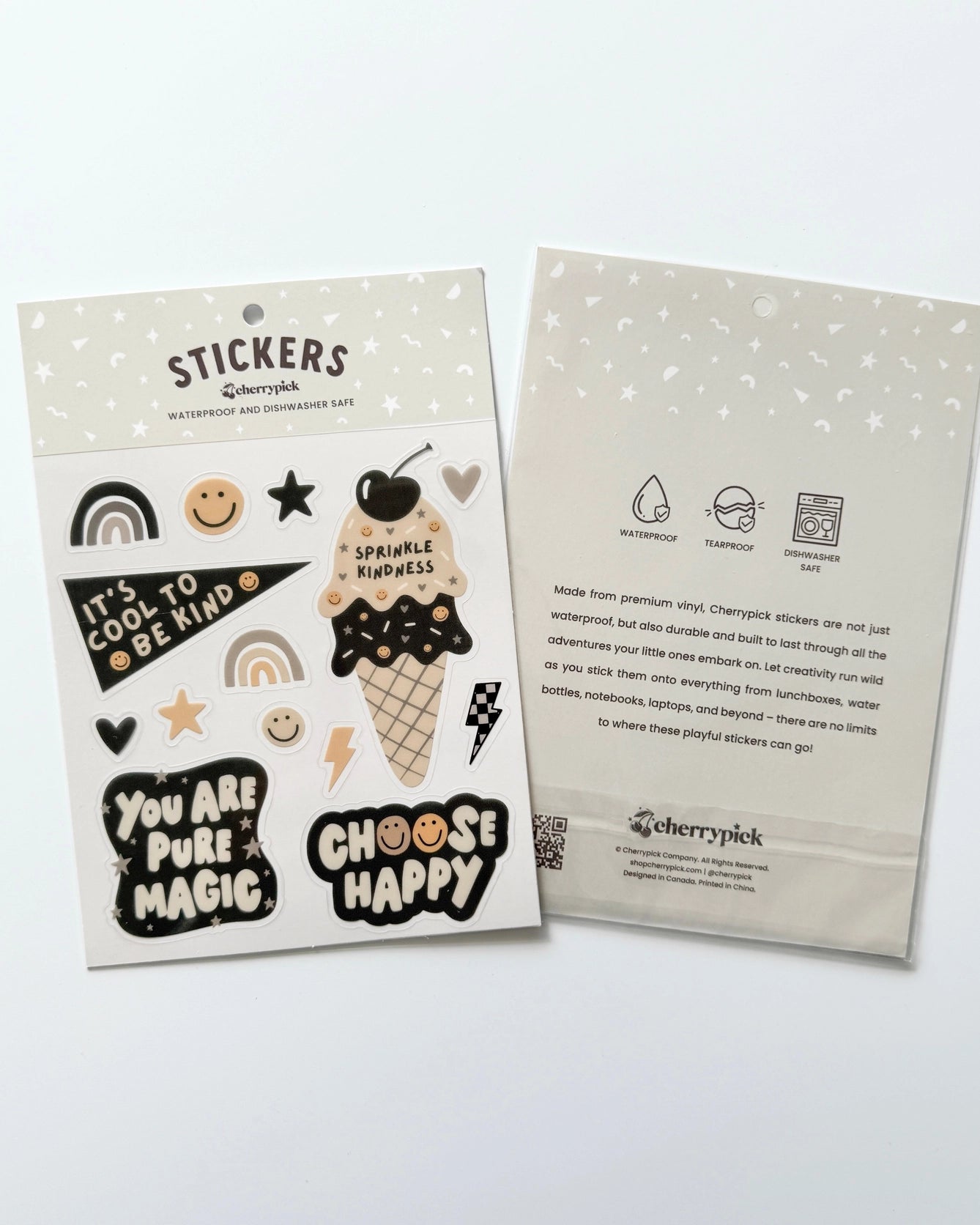 Kindness Waterproof Sticker Sheet