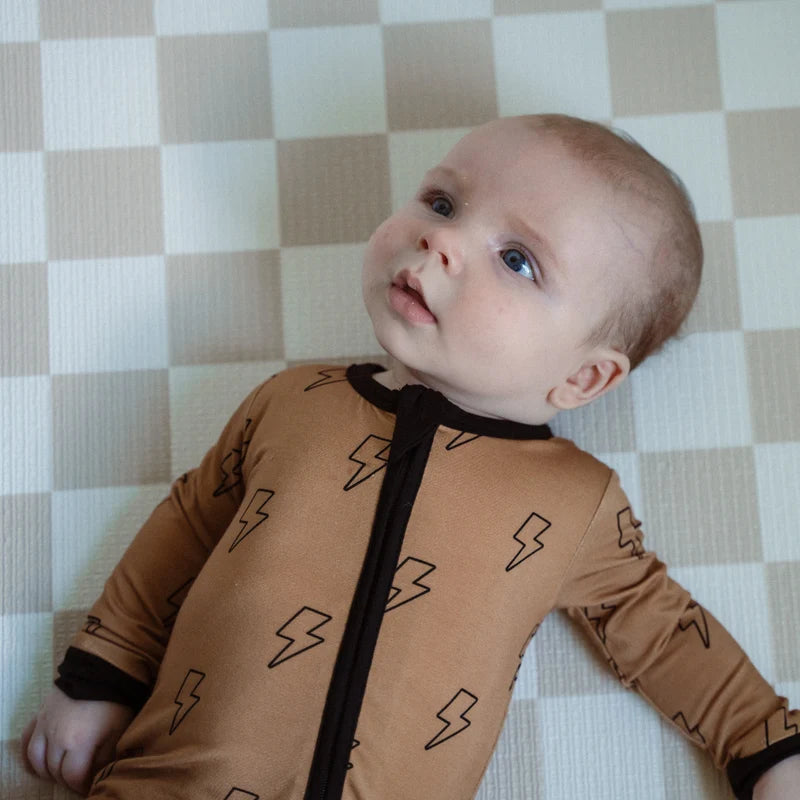 Bamboo Footless Sleeper- Black Lightning