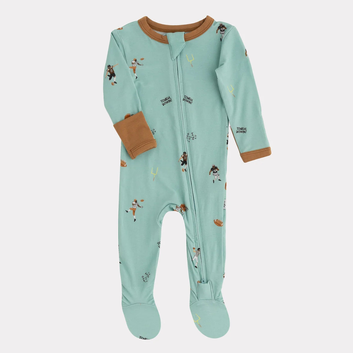 Footed Bamboo Sleeper- Touchdown