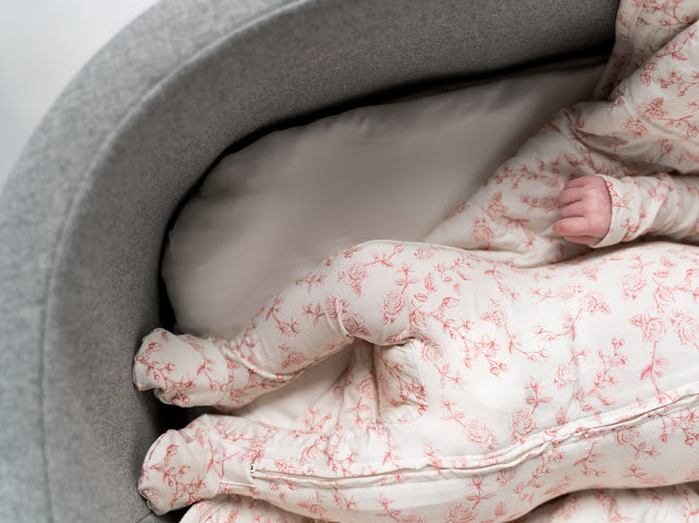 Footed Bamboo Sleeper- Vintage Rose
