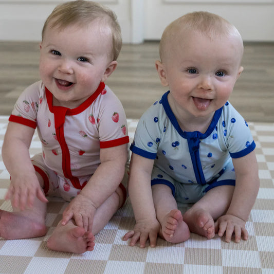 Bamboo Shortie Playsuit- Berries
