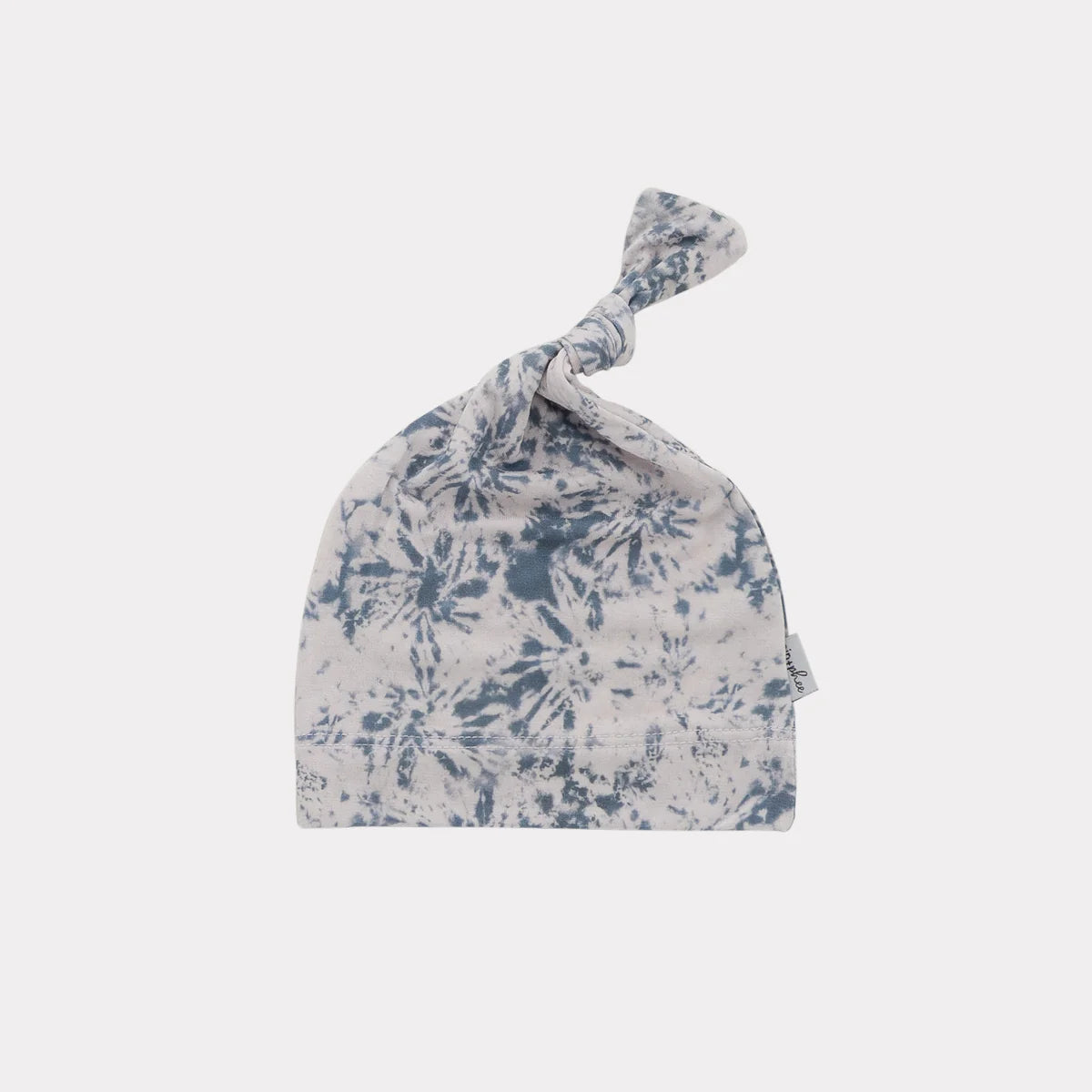 Knot Hat-Denim Tie Dye