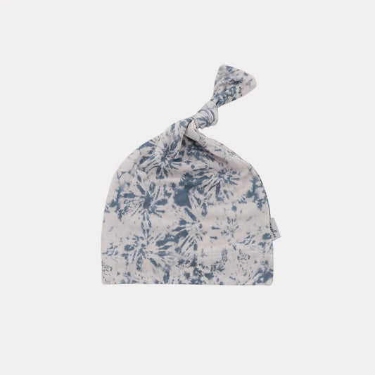 Knot Hat-Denim Tie Dye