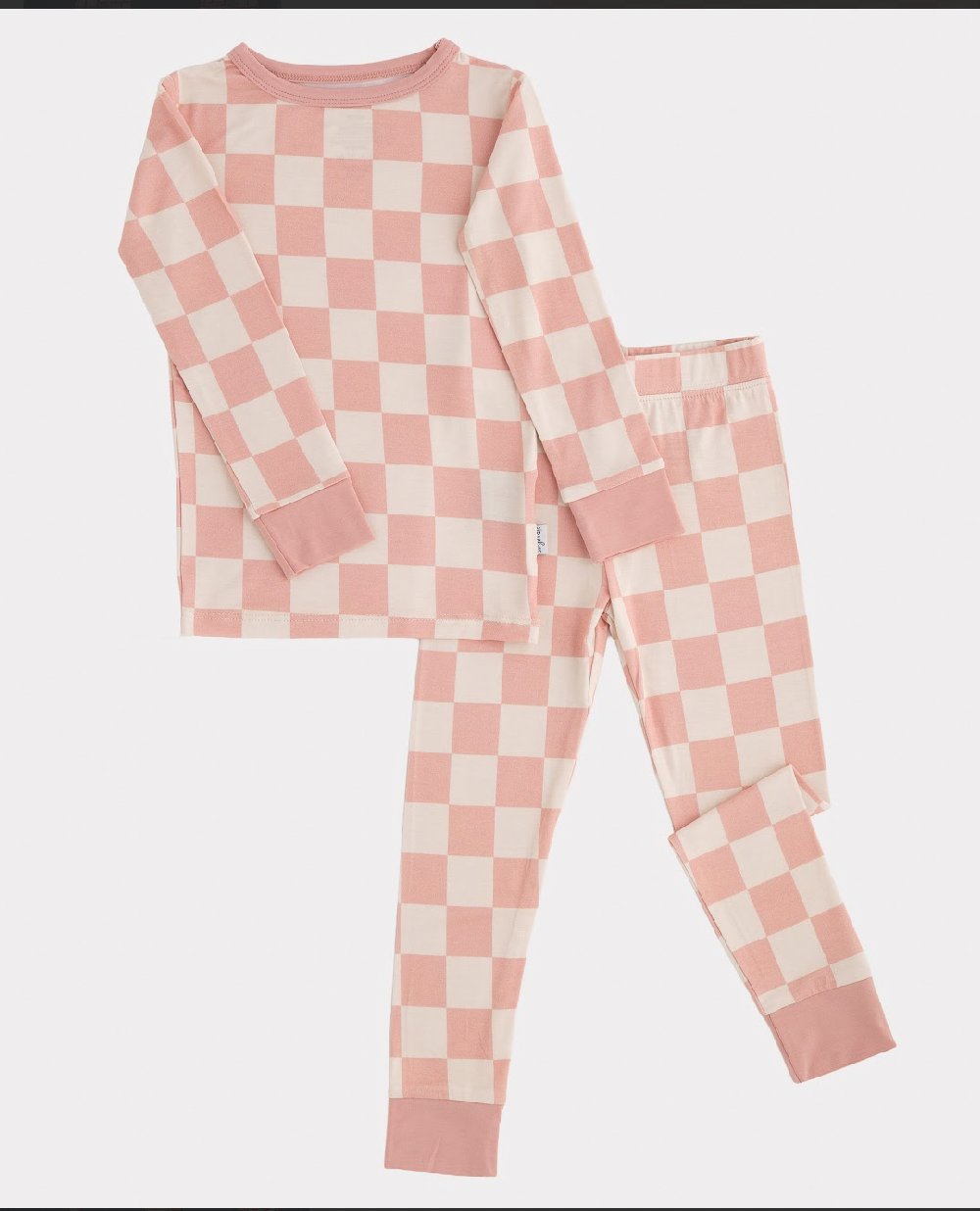 2-Piece Bamboo Set- Blush Check