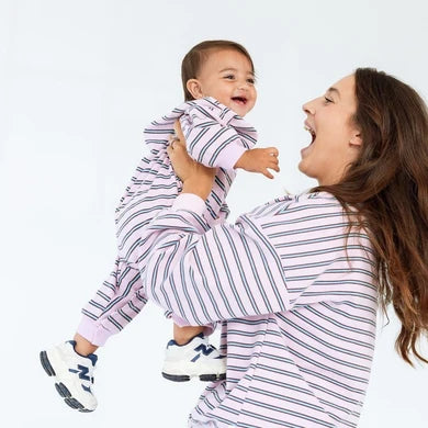 Mini Matching Striped Romper