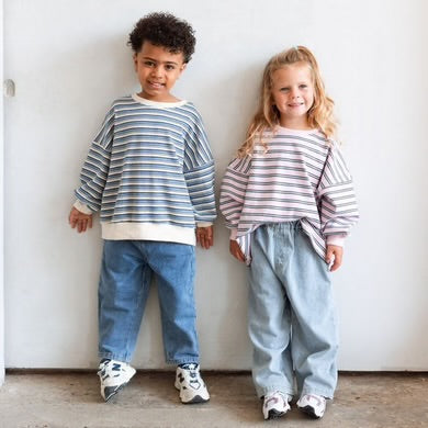 Mini Matching Striped Crew