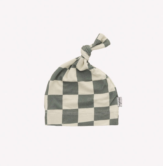 Basil Check Bamboo Knot Hat