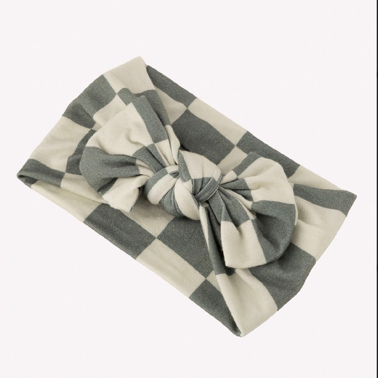 Basil Check Bamboo Bow