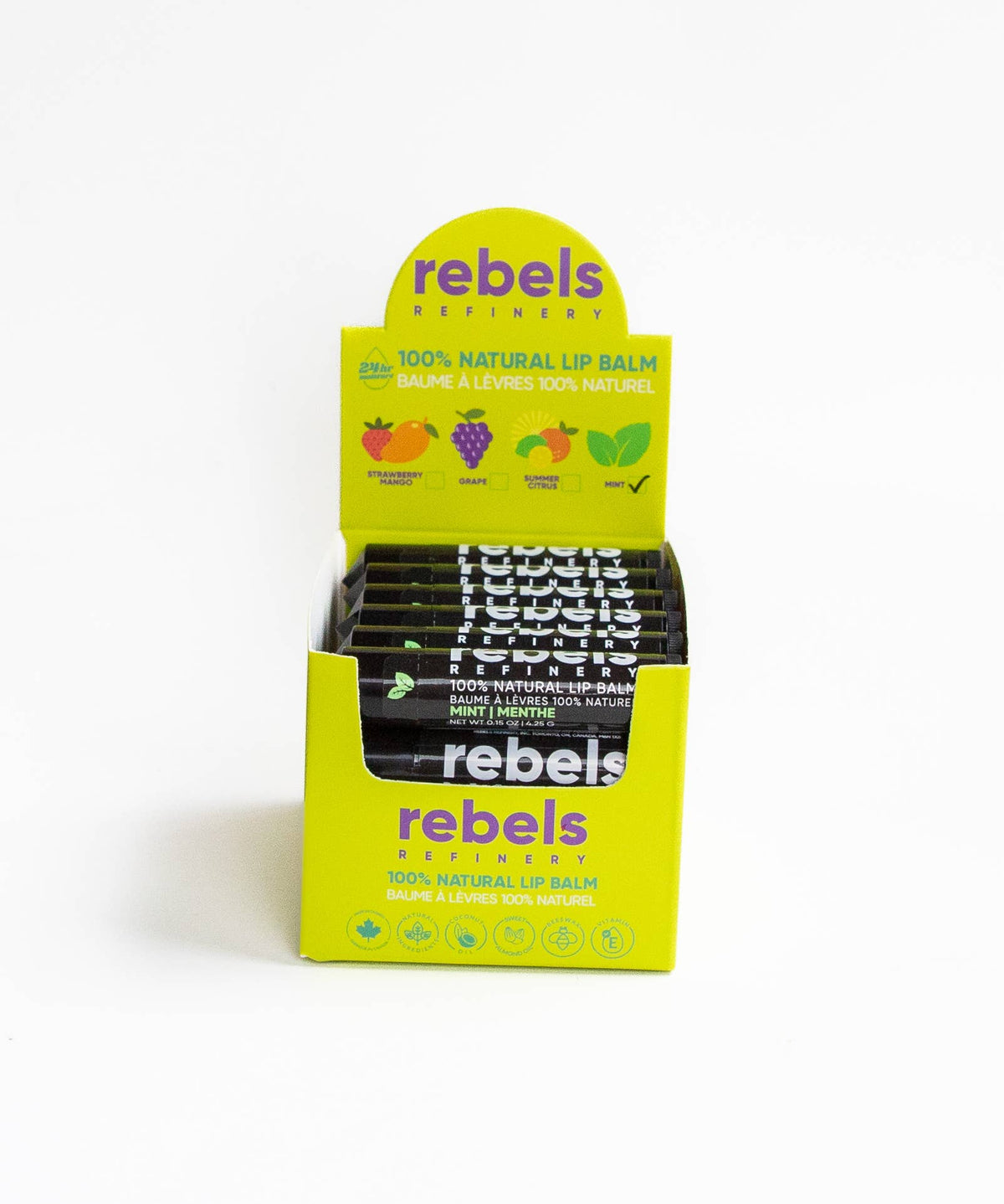 24 Pack Stick Lip Balm + Display