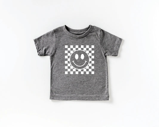 Checkered Happy Face Tee