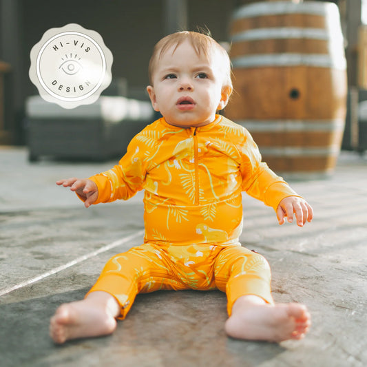 Full Zipper Sunsuit- Swim-panzee