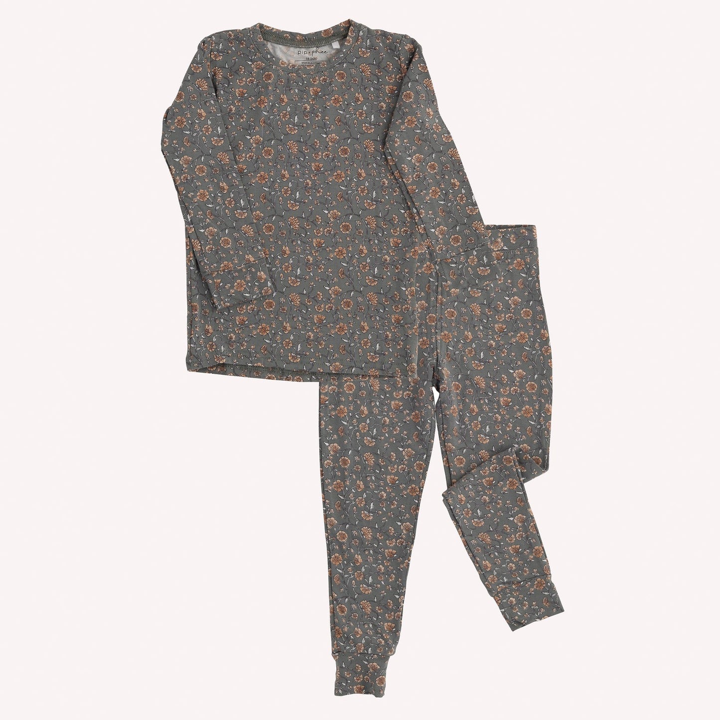 Vintage Floral 2-Piece Bamboo Set